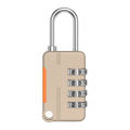 Number Password Lock Anti-theft Mixed Color Zipper Bag Code Number Lock. 