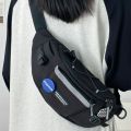 ins New Hong Kong Style Chest Bag Men's Business Shirt Trendy All-Match Casual Messenger Bag Japanese Large Capacity Sports Waist Bag for Women. 