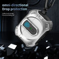 Lereach For AirPods 1 _ 2 Cover Case Grai Carbon Brazing Armor TPU+PC Cover Resistant Shockproof Full Body Protector Case. 