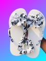 Girls' Bow Slippers with Free Hair Band – Soft, Cozy, Stylish Slippers for Girls. 