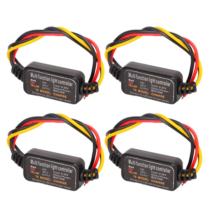 4PCS%20DC9%E2%80%9126V%20LED%20Brake%20Flasher%20Strobe%20Controller%2016%20Modes%20Adjustable%20for%20Car%20Motorcycle%20-%20Image%204