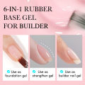 CHUNSHU 6 IN 1 Extension Gel 15ML Builder Nail Gel In A Bottle Semi Permanent Rubber Base Coat Self-leveling UV Construction Gel. 