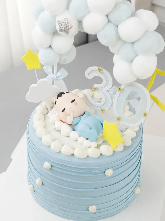 Baby%20Boy%20Girl%201st%20100%20Days%20Birthday%20Decorations%20With%20Sleep%20Baby%20Caly%20Cake%20Per%20Birthday%20Party%20Supplies%20Cake%20Love%20S%20-%20Image%207