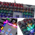 Gaming Mechanical Keyboard USB Wired Blue Red Switch 104keys Anti-Ghosting LED Backlit RGB For Gamer Laptop Computer. 