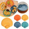 Creative Food Grade Shell Shaped Dumpling Plate Vinegar Ketchup Dish Sushi French Fries Breakfast Dried Fruit Snack Bone Spitting Pan. 