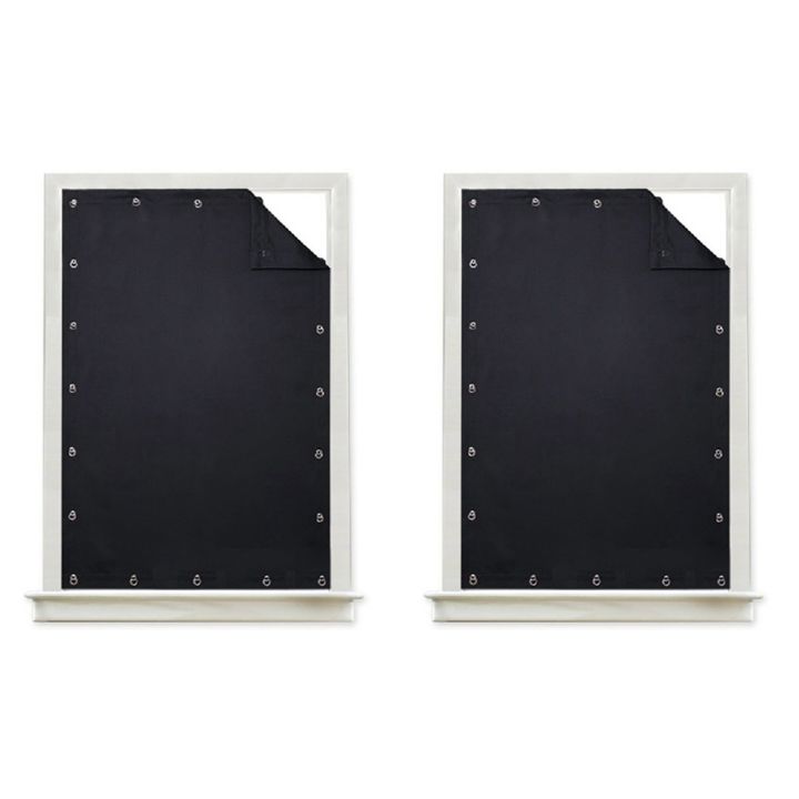 2X Temporary Blackout Blind Curtain For Window Sucker Shade Drape Insulated Noise Reducing Panels For Storage Room