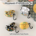 Original For Huawei FreeBuds 4i Trendy cartoons Silicone Earphone Case Cover. 