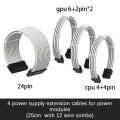 Sleeved Pc Psu Extension Cable Cpu Gpu Sata 1Pcs Atx 24Pin/Eps 4+4Pin/Pci-E 8Pin/Pci-E 6Pin Power Power Cord Module Line Motherboard Graphics Card Extension Cable. 