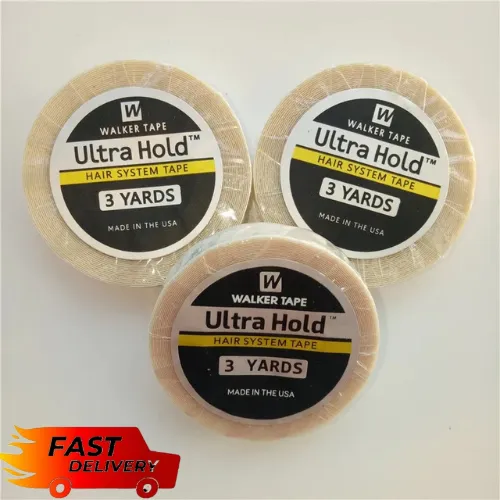 White Ultra Hold Tape Double side tape Adhesive Tape for lace wig ultra hold tape for toupee (1 Roll 3yd 2CM)