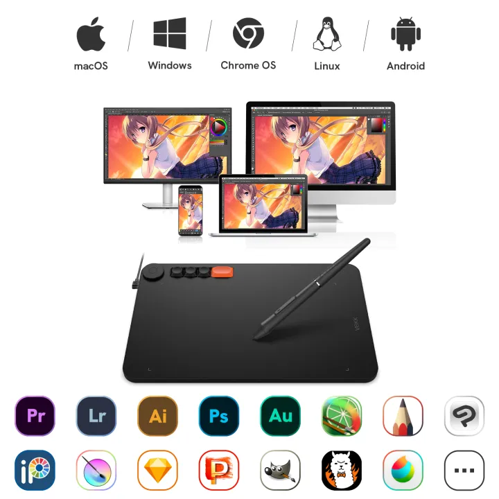 New!!%20VEIKK%20Voila%20L%2010%20x%206%20Inch%20Graphics%20Drawing%20Tablet%20Drawing%20Pad%20for%20Digital%20Art%20With%2016384%20Levels%20290%20PPS%20Passive%20Pen%20Writing%20Pad%20For%20Online%20Teaching%20Pen%20Tablet%20With%201%20Quick%20Dial%20And%204%20Hotkeys%20-%20Image%209