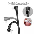 Micro Data Cable Super Fast Charging  L Shape Nylon Braided Jack  5A 50W Fast Charger Compatible with All MICRO USB Devices charger 90 Degree Angle. 