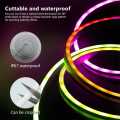 5m Neon LED Strip Lights 12V Silicone Neon Rope Light with Music Sync RGBIC Dream color Chasing Strip Tape for Room From Ilmas store. 