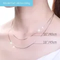 TrustDavis Real 925 Sterling Silver Necklace Water-wave Snake Beads Box Chain 40/45cm Necklace For Woman Necklace Jewelry DC25. 