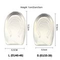 Silicone Gel Height Increase Insole Heel Lifting Inserts Shoe Foot Care Protector Elastic Cushion Arch Support Insert For Unisex. 