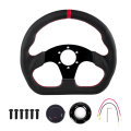 OUMERY 13 Inch Racing PC Game 320mm Leather Steering Wheel Drift Racing Parts Modified Steering Wheel. 