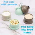 Portable Baby Food & Milk Powder Container | BPA Free 3 Separate Layers of Storage for Different Items |  With Milk Powder Funnel Dispenser. 