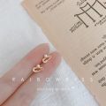 【ZIME】Mini Stud Earrings 925 Sterling Silver Small W Bear Gold Earrings Sweet Women Earrings Jewelry Accessories. 