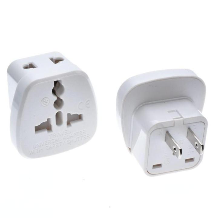 Hight Quality US 2 Flat Parallel Pins Power Adapter, Universal Inlet Socket to Philippines Thailand America Japan Canada Outlet Converter For Home Use Travel Charing