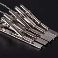 Men Silver Necktie Tie Clip Stainless Steel Plain Clasp Bars Pins Clips Jewelry Moyao. 