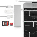 5 in 1 Type C Aluminum Hubs to USB 3.0 Card Reader Power Delivery for MacBook Air Pro Other USB C Devices. 