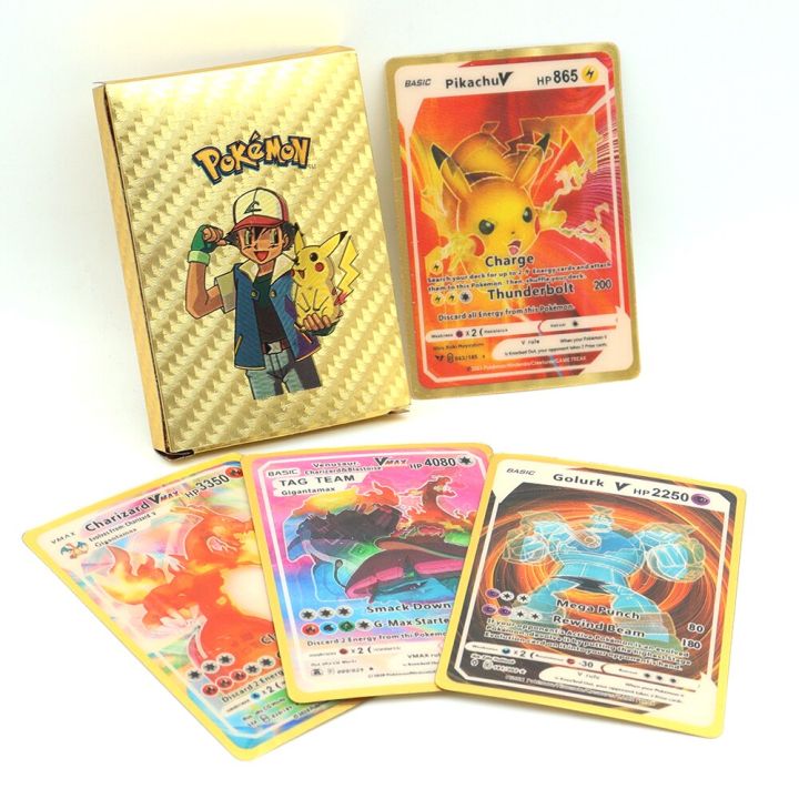 27Pcs%203D%20Pokemon%20Shining%20Rainbow%20Cards%20Gold%20Silver%20Black%20Cards%20English%20Spain%20Vmax%20Gx%20Charizard%20Pikachu%20Trading%20Game%20Collect%20Card%20-%20Image%202