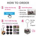 Bike photo key tag Birthday gift  Anniversary keychain gift for boyfriend / husband. 