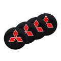 【Miga Plaza】Hardingsun 4Pcs Car Wheel Center Hub Caps Emblem Stickers For Mitsubishi lancer asx outlander pajero l200 galant. 