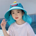 Brim UV Protection Boys Girls Cap Children Outdoor Beach Sun Hats Cartoon Fisherman Caps Summer Baby Bucket Hat Wide. 