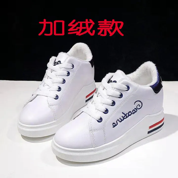 Women's%20White%20Shoes%20Height%20Increasing%20Insole%20New%20Women's%20Thin%20Shoes%20White%20Lace-up%20Korean%20Style%20Casual%20Fashion%20All-Matching%20Wedge%20Student%20-%20Image%205