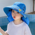 Brim UV Protection Boys Girls Cap Children Outdoor Beach Sun Hats Cartoon Fisherman Caps Summer Baby Bucket Hat Wide. 