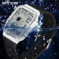 SANDA 6101 Step Calorie Electronic Outdoor Sports Waterproof Astronaut Series Junior Student Watch Men's Digital Wristwatches. 