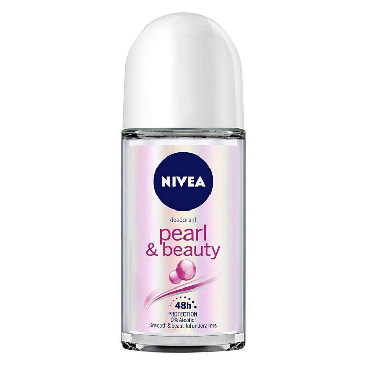 NIVEA Roll On Pearl & Beauty 50Ml Women Deodorant Invisible 100% ​48 Hours