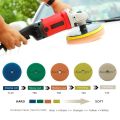【green x 2pcs 6 Inch Backer】 5Pcs/Set 5/6 Inch DA/RO Polishing Pad Buffing Sponge smooth Auto Car for Car Polisher Buffer. 
