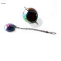 Tea Infuser with Chain Spice Leaf Filter Mesh Tea Strainer Multipurpose Reusable for Tea Room. 