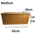 3 Size Multipurpose Storage Basket Set Plastic Storage Basket Cloth, Food, Phone Accessories Organizer Box Set. 