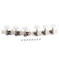 Classical Guitar Tuner Tuning Keys Pegs Machine Heads Complete Set Chrome. 