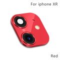 Fake Camera Lens Sticker Cover Screen Protector for iPhone XR X Change to iPhone 11 Pro Max iphone camera lens protector-red-XR. 