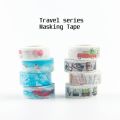 Tape Cute Travel 15Mm H6347 Decorative Series Grid Memo Washi Er Stickers Stationery Paper Diary Tape Adhesive Masking(Fish). 