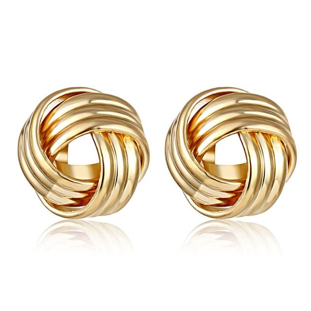 Gold Silver Color Alloy Drop Earrings For Women Exaggeration Earrings Wedding Simple Fashion Jewelry Trend Accessories