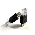 Crystal RJ45 Male to USB 2.0 AF A Female Adapter Connector Laptop LAN Network Cable Ethernet Converter plug. 
