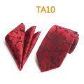 Gravatas Jacquard 8CM Ties For Men Fashion Necktie Handkerchief Sets Tie And Pocket Square Set Trajes De Hombre Boda 2022. 