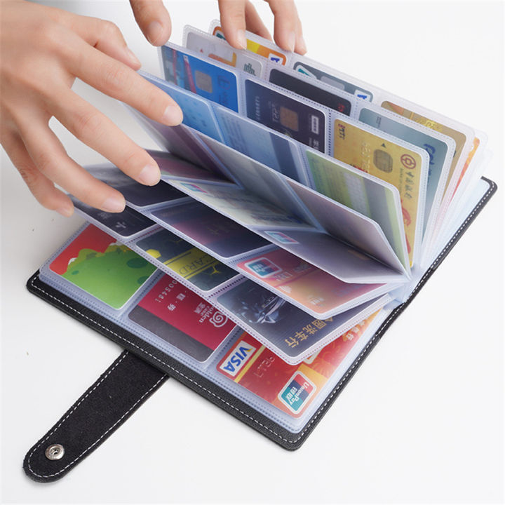 Portable PU Leather Cards ID Credit Card Holder Book Case Organizer ...