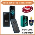 Nokia 2660 Flip Mobile Phone with Free Perfume, Nokia 2660 Dual SIM Keypad Feature Phone, Nokia 2660 Button Flip Phone with Full Set Box (Free Perfume). 