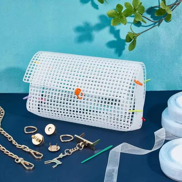 DIY%20Plastic%20Weaving%20Plastic%20Mesh%20Cloth%20White%20Craft%20Bag%20Fixed%20Grid%20Sheet%20Handmade%20Knitting%20Crochet%20Bags%20Plate%20Bag%20Accessories%20-%20Image%205