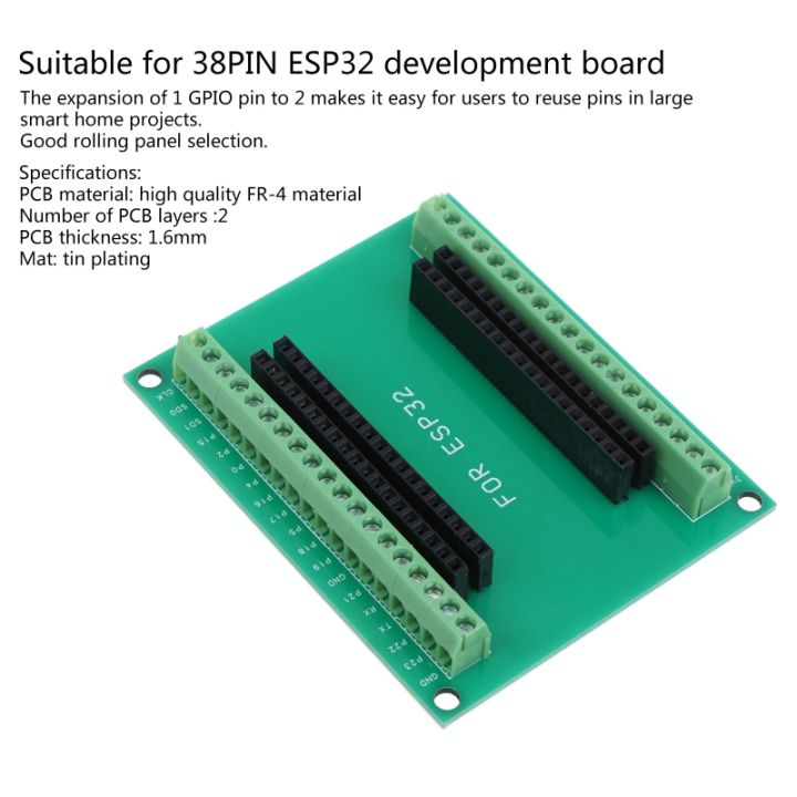 Esp-Wroom-32%20Microcontroller%20Development%20Board%20Esp32%20Expansion%20Adapter%202%20Gpio%20-%20Image%202