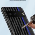 For Google Pixel 7 5G Ultra-thin Carbon Fiber Texture Splicing Phone Case. 