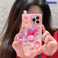 Muswanna 【Get One Free Pendant】Olige Case For iPhone 11 12 13 14 15 16 Pro Max New creative big brother 2025 New cell phone shape flip mirror cute cartoon characters with makeup mirror phone case back cover. 