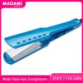 Hair Straightener Wide Plate Ceramic MCH Fast Heat Hair Straightening Iron 100-240V Dual Voltage 3D Floating Plate Flat Irons. 