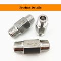 Non Return 304 Stainless Steel One-way Valve Silver 1/4 Inch NPT Check Valve Male to Male Thread Non-Return Valve Oil Water Gas. 