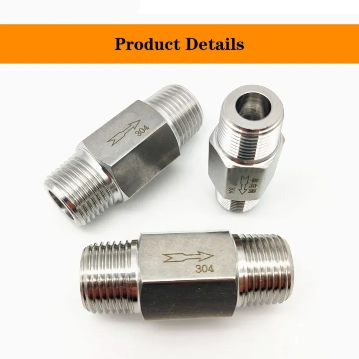 Non%20Return%20304%20Stainless%20Steel%20One-way%20Valve%20Silver%201/4%20Inch%20NPT%20Check%20Valve%20Male%20to%20Male%20Thread%20Non-Return%20Valve%20Oil%20Water%20Gas%20-%20Image%208
